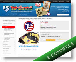 Valle Baseball Ecommerce Website.